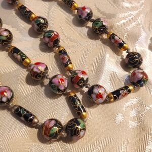 Vintage Cloisonne Bead Necklace